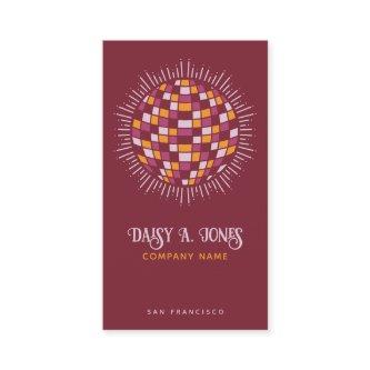 Boho Disco Ball Violet Red