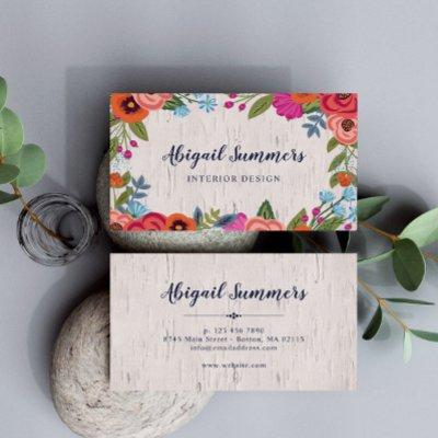 Boho Florals - Birch & Calligraphy Script