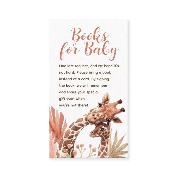 Boho Giraffe Books for Baby Card