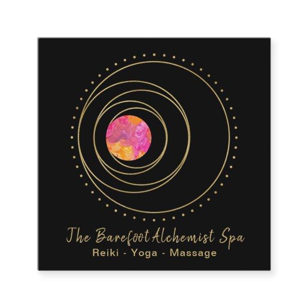*~*  Boho Gold Sacred Geometry Luna Moon Lunar Square
