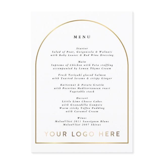 Boho Golden Arch Event Logo Menu