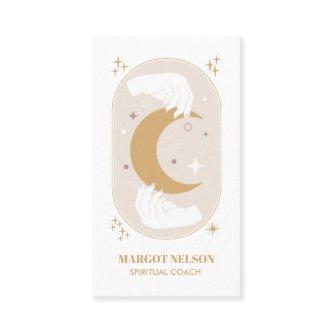 Boho Healing Hand Celestial Moon Tarot Purple