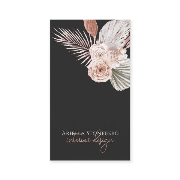 Boho Interior Designer Roses Pampas Grass