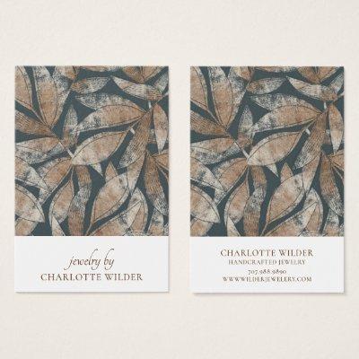 Boho Leaf Pattern Earring Display Card