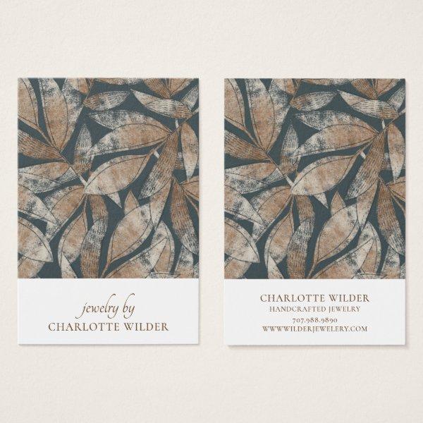 Boho Leaf Pattern Earring Display Card