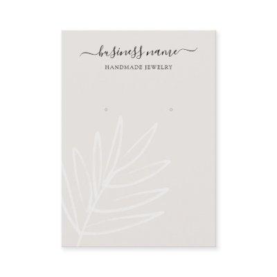 Boho Leaf Taupe Earring Jewelry Display