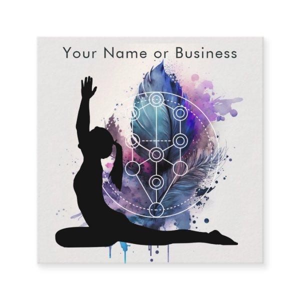 Boho Modern Yoga Meditation Sacred Geometry Square