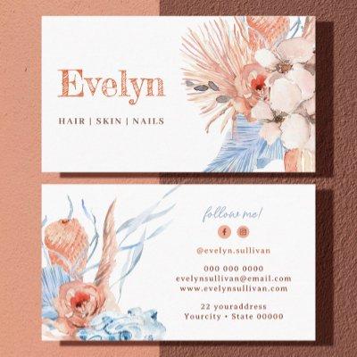 Boho peach and blue