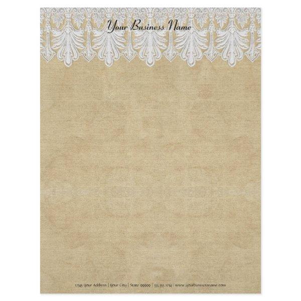 BOHO Printed Burlap n Lace gypsy Modern Mod Style