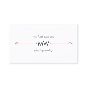 Boho Red Arrows Monogram Logo