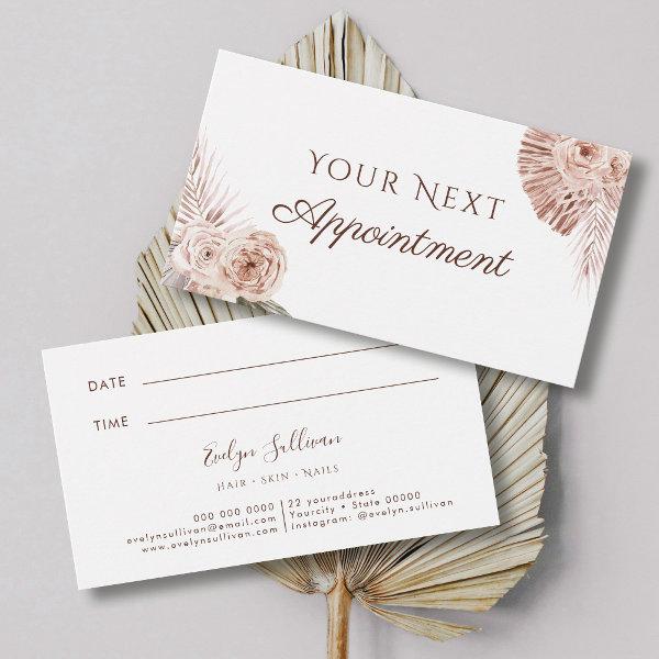 Boho Roses Appointment Card