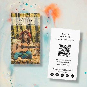 Boho Singer Musician Photo Social Media QR Code