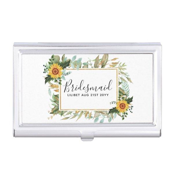 Boho Sunflower Sage Greenery Wedding  Case