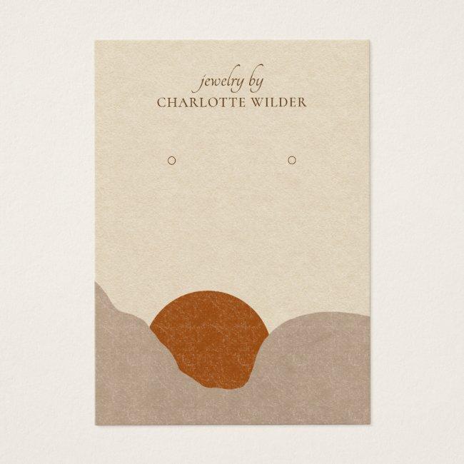 Boho Terracotta Sand Abstract Earring Display Card