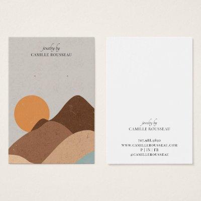 Boho Terracotta Sand Abstract Earring Display Card