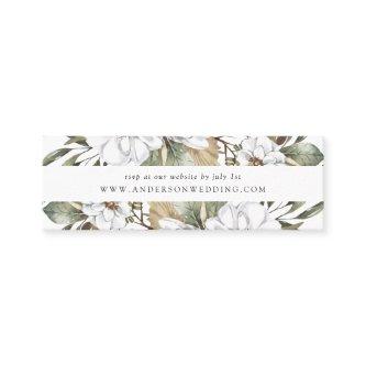 Boho White Floral Greenery Wedding RSVP Cards