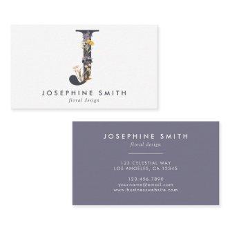 Boho Wildflower Monogram Initial J