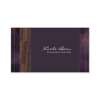 Bokeh Glam Purple & Gold Chic