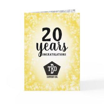 Bokeh universal employee anniversary card