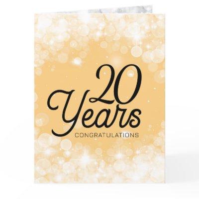 Bokeh universal employee milestone anniversary card