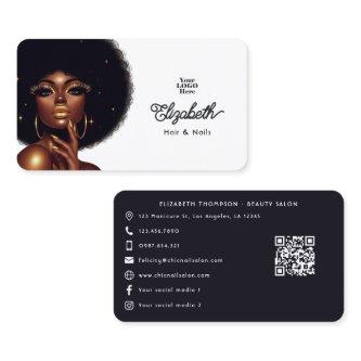 Bold Afro Glam Beauty Salon Business Branding