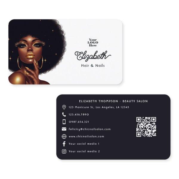 Bold Afro Glam Beauty Salon Business Branding