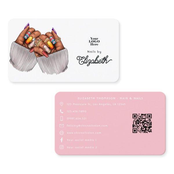 Bold and Colorful African American Nail Salon