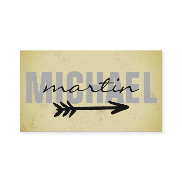 Bold and Cursive Text arrow