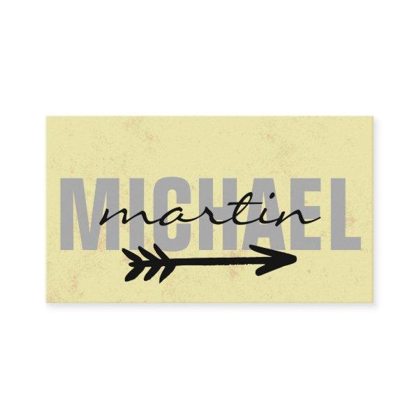 Bold and Cursive Text arrow