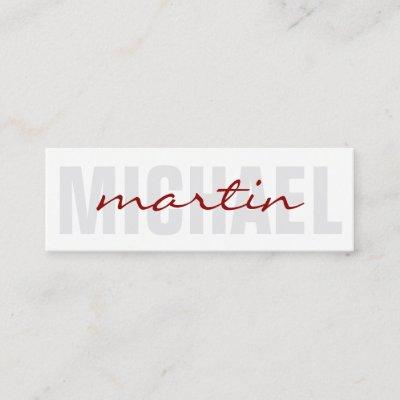 Bold and Cursive Text (red) Mini