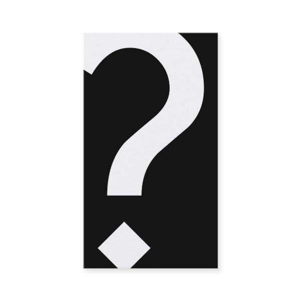 bold black and white question mark