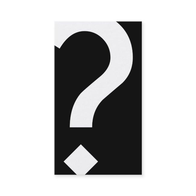 bold black and white question mark