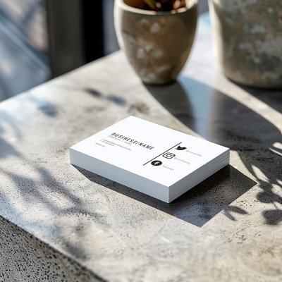 Bold black and white social media
