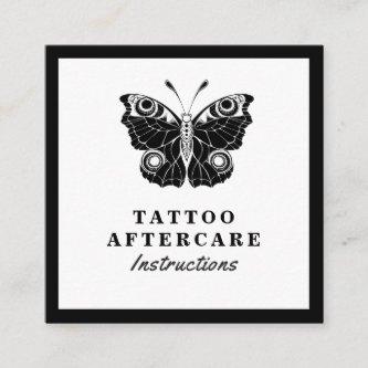 Bold Black Butterfly Tattoo Aftercare Instructions Square
