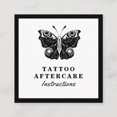 Bold Black Butterfly Tattoo Aftercare Instructions Square