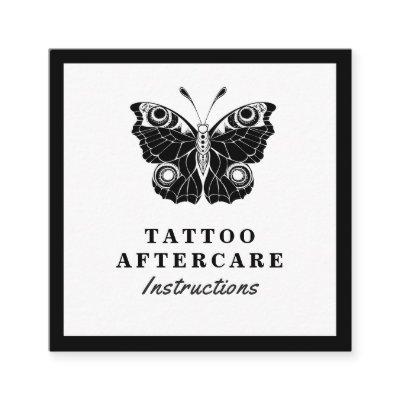 Bold Black Butterfly Tattoo Aftercare Instructions Square