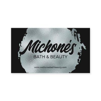 Bold Black Silver Foil Modern Luxury Glamorous
