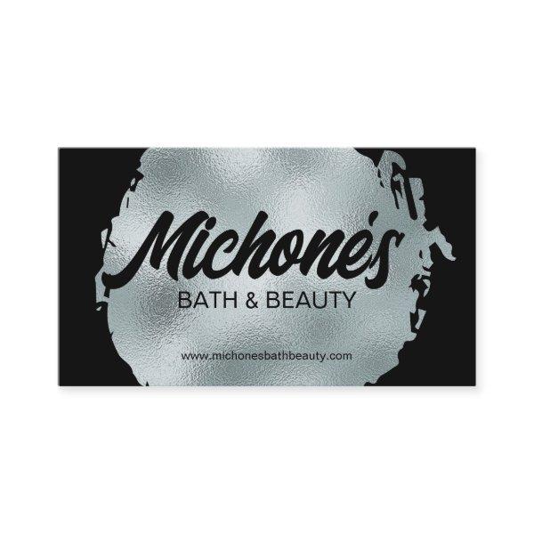 Bold Black Silver Foil Modern Luxury Glamorous