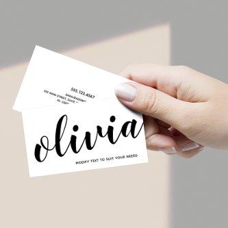 Bold Black White Handwritten Script Calligraphy