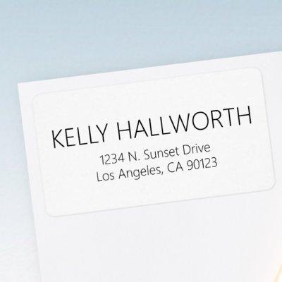 Bold Black & White Return Address Label
