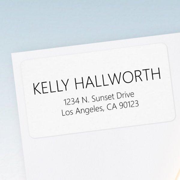 Bold Black & White Return Address Label