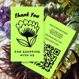 BOLD BLOOM ORDER THANK YOU Minimal Floral QR code
