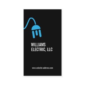 BOLD BLUE ELECTRICIAN LOGO MODERN