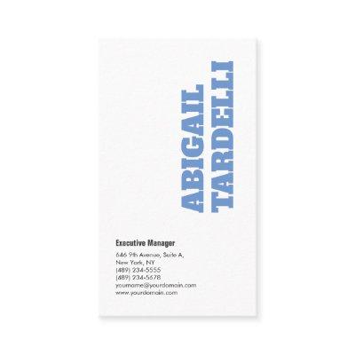 Bold Blue White Minimalist Modern Elegant