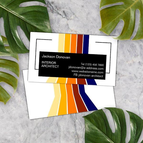 Bold Bright Midcentury Striped Stripes Art Pattern