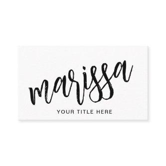 Bold Brush Script White Business