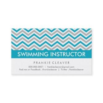 BOLD CHEVRON  :: modern aqua blue