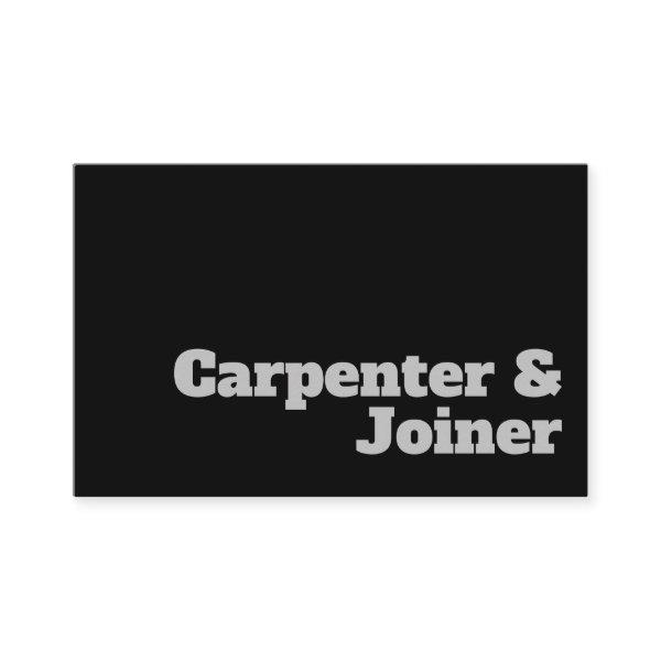Bold & Clear Carpenter & Joiner Design