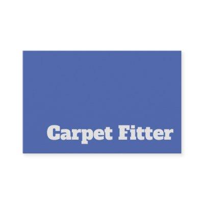 Bold & Clear Carpet Fitter Design