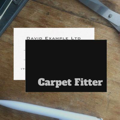 Bold & Clear Carpet Fitter Design